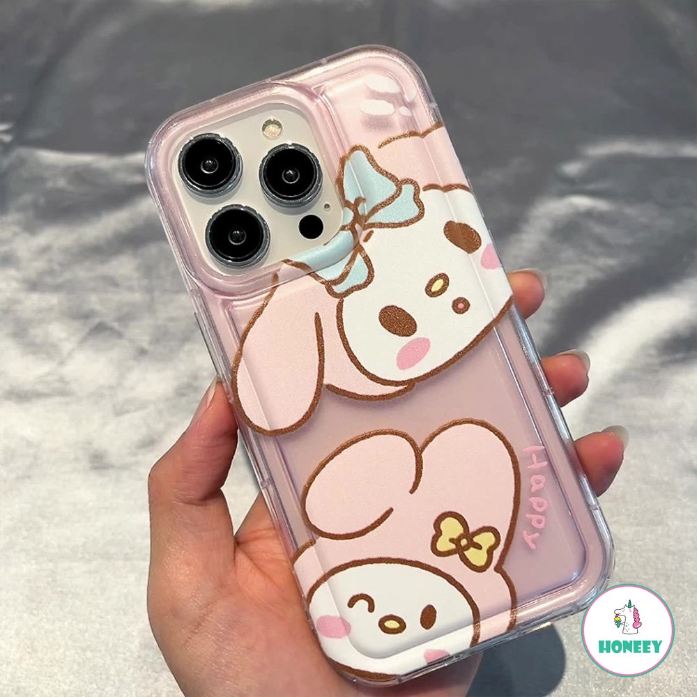 IPHONE Casing Ponsel Apel Anjing Pacha Kartun Lucu Kompatibel Dengan Iphone11 12 13 14 Pro Max Airbag Transparan Lembut Shockproof Back Cover