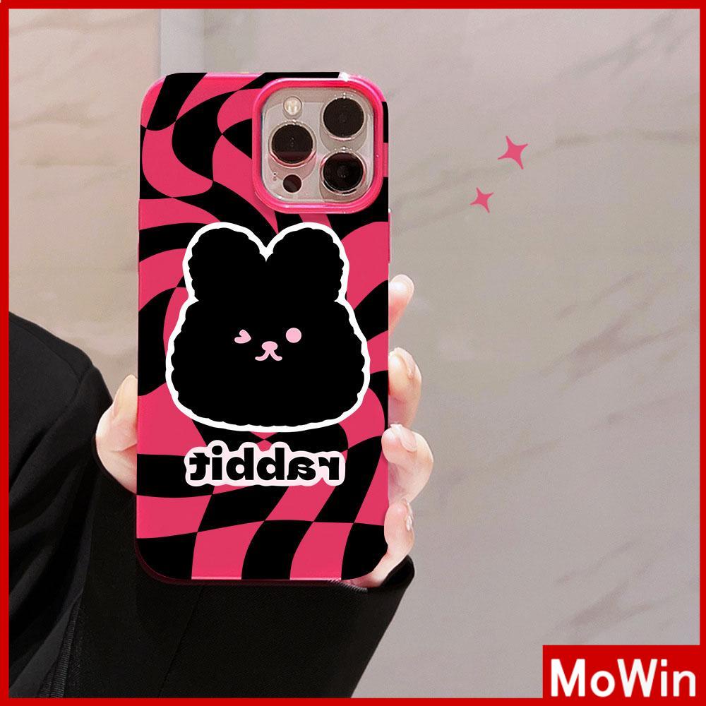 For iPhone 14 Pro Max iPhone Case Pink Glossy TPU Soft Case Shockproof Protection Camera Cute Cute Rabbit Compatible with iPhone 13 Pro max 12 Pro Max 11 xr xs max 7Plus 8Plus