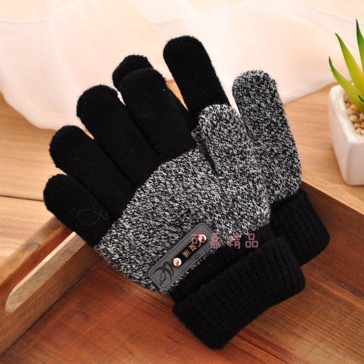 IMPORT BICOLOR KNIT WINTER GLOVES UNISEX WOMAN KIDS SARUNG TANGAN RAJUT MUSIM DINGIN