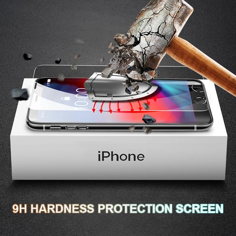 Pelindung Layar Depan Untuk iPhone 11 Pro XS MAX X XR 78 Plus Back Tempered Glass Untuk Iphone5 5S SE 2020 2022 2016 Protective