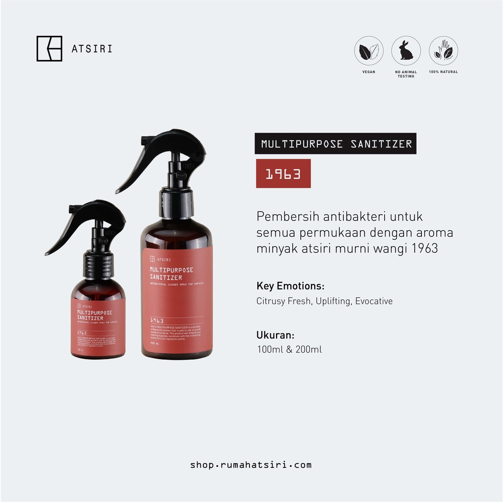 Rumah Atsiri 1963 Multi-Purpose Spray Sanitizer