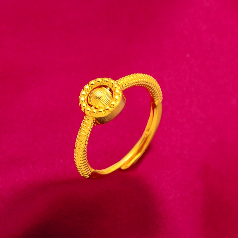 Goldkingdom Aksesoris Perhiasan Fashion Ready Stock Cincin Manik Transit Mata Kucing Lapis Emas Sebagai Hadiah Untuk Pacar