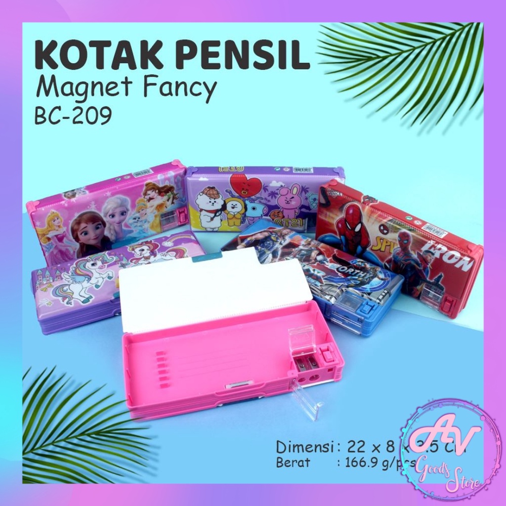 

Kotak Pensil Magnet + Rautan Karakter Medium BC209 / Tempat Pensil Fancy Sedang