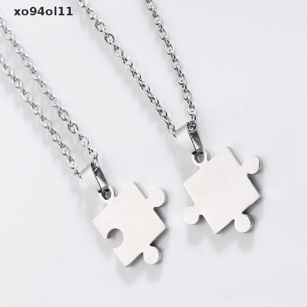 Xo 1pasang Kalung Liontin Puzzle Pasangan Kekasih Untuk Wanita Pria OL Baru