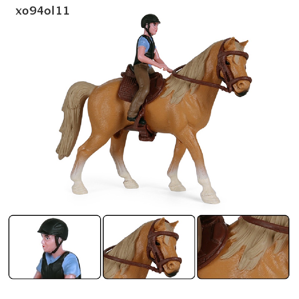 Xo Simulasi Hewan Kuda Model Balap Action Toy Figure Model Koleksi Solid OL