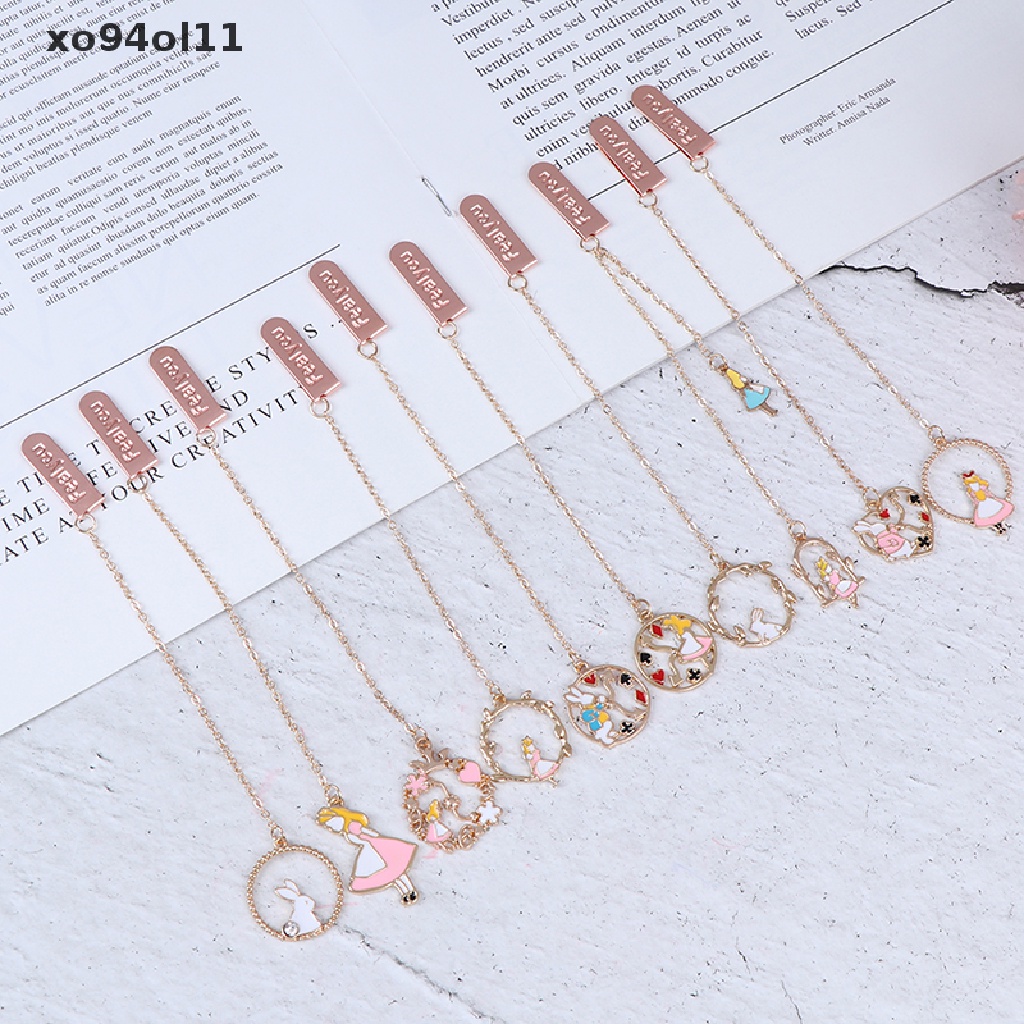 Xo 1PC Rabbit Bookmark Liontin Penanda Buku Metal Bookmark Perlengkapan Kantor Sekolah OL