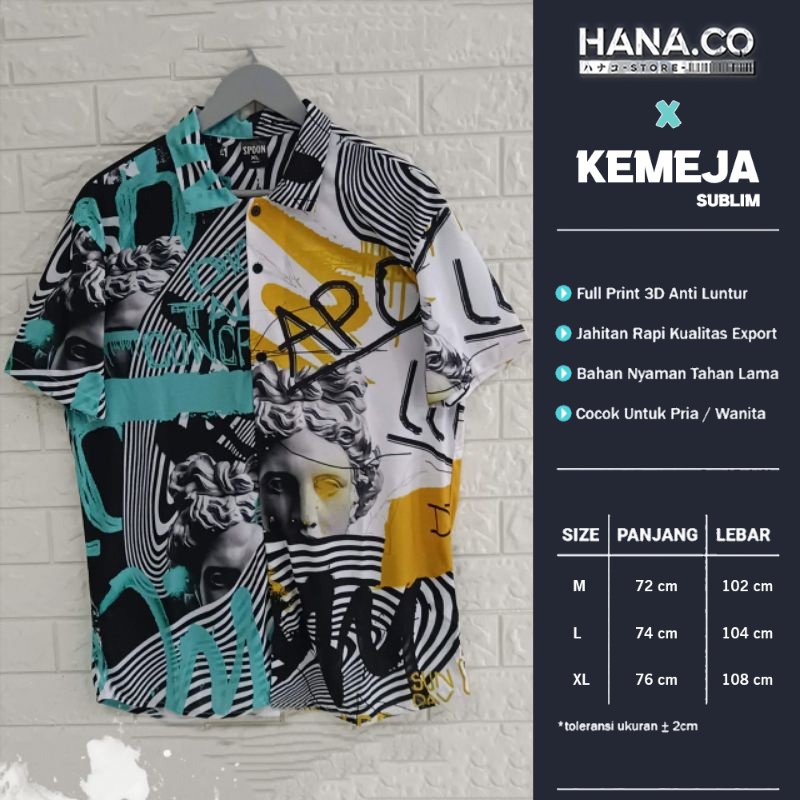 KEMEJA PANTAI KOREA PRIA/WANITA KEMEJA MOTIF TWO TONE
