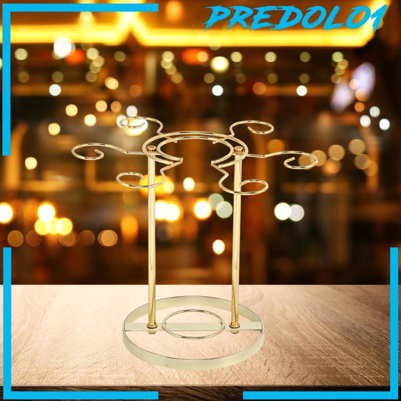 [Predolo1] Glass Stand Meja Rak Stemware Kaca Untuk Tabletop Kitchen Barware