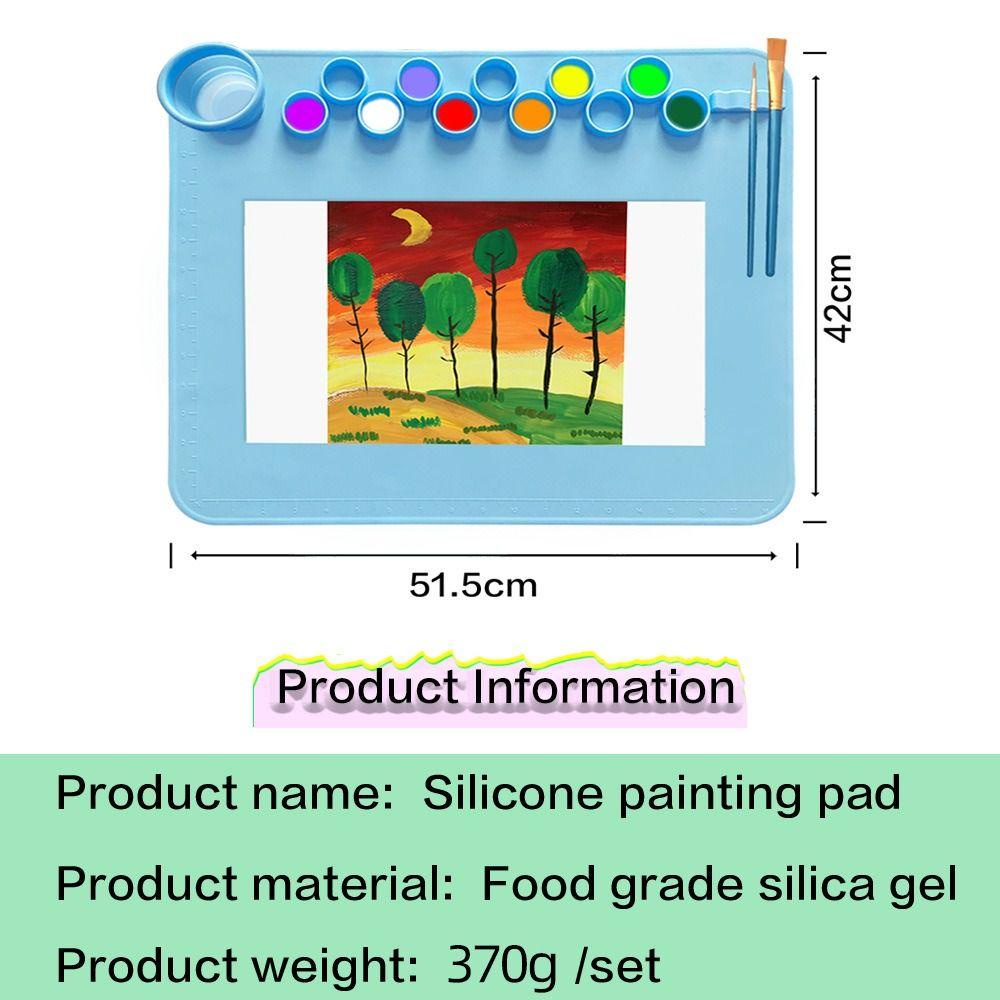 Tikar Lukisan Silikon Nanas Seni Watercoloring Stamping Tahan Air Craft Mat Untuk Melukis