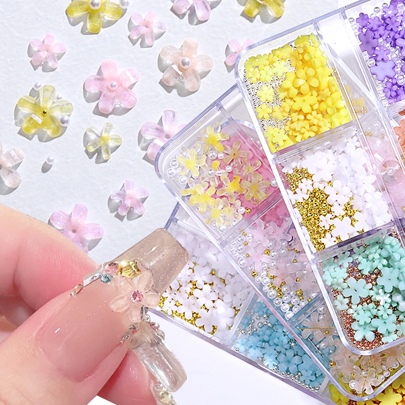 6kisi Bunga Serpihan Campuran Paku Sequin DIY Manicure Design Nails Decoration