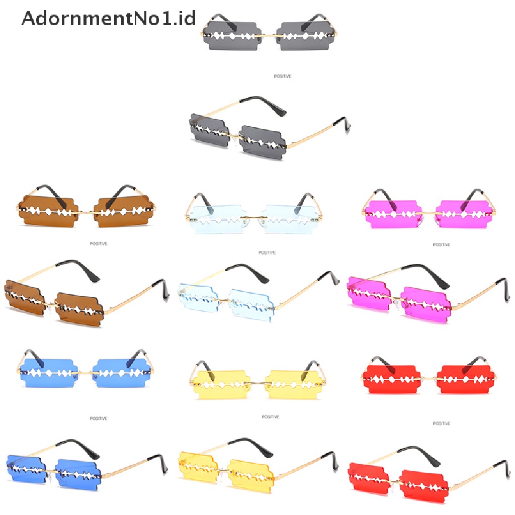 [AdornmentNo1] Fashion Rimless Woman Sunglasses Vintage Unik Frameless Steampunk Eyeglasses [ID]