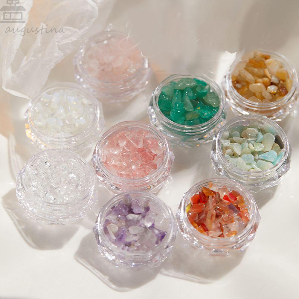 Agustina Nail Art Rhinestones Tidak Teratur Alami Ornamen DIY Craft Permata Kristal 3D Nail Art Dekorasi