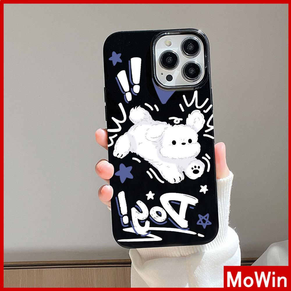 For iPhone 14 Pro Max iPhone Case Black Glossy TPU Soft Case Shockproof Protection Camera Cute Dog Compatible with iPhone 13 Pro max 12 Pro Max 11 xr xs max 7Plus 8Plus