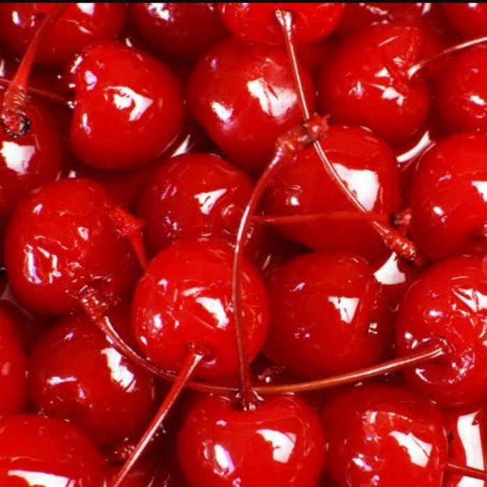 cherry tangkai merah maraschino isi 10 pcs/red Cherry/cheri merah/chery topping FM