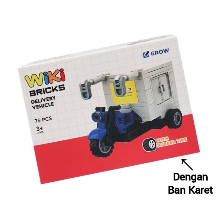 Flash Sale Wiki Brick Delivery Motor Box Indomaret, Mirip Lego 75Pcs Terlaris
