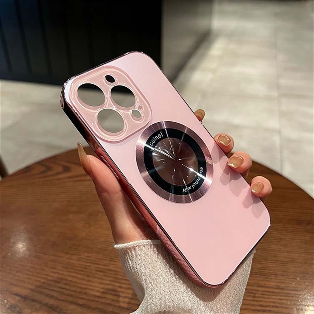 Casing Magnet Logam Mewah iPhone 14 Pro Max Case14 Plus Iphone13 12 Pro Max Casing Electroplated Camera Protection Full Cover Shockproof Hard Back Cover