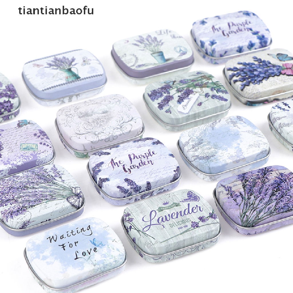 [tiantianbaofu] Lavender mini Box Sealed jar packing Kotak Perhiasan candy Box Coin Box Butik