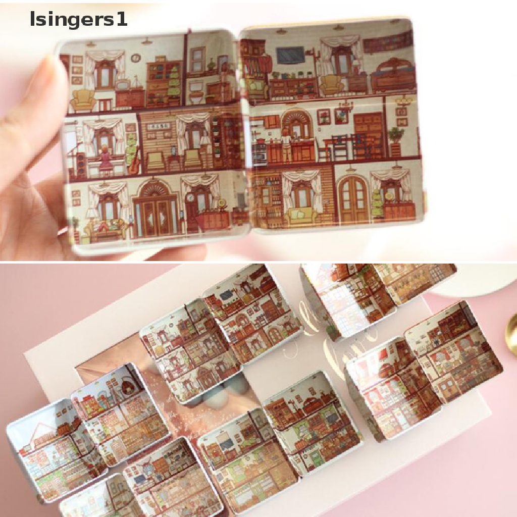 [lsingers1] Bentuk Rumah Kotak Kaleng Mini Permen Pernikahan Paket Hadiah Case Koin Koleksi Tas Butik