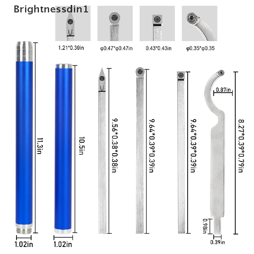 [Brightnessdin1] Alat Pemutar Kayu Untuk Mesin Bubut, Woodturning Tools Wood Turning Lathe Set Kit Butik