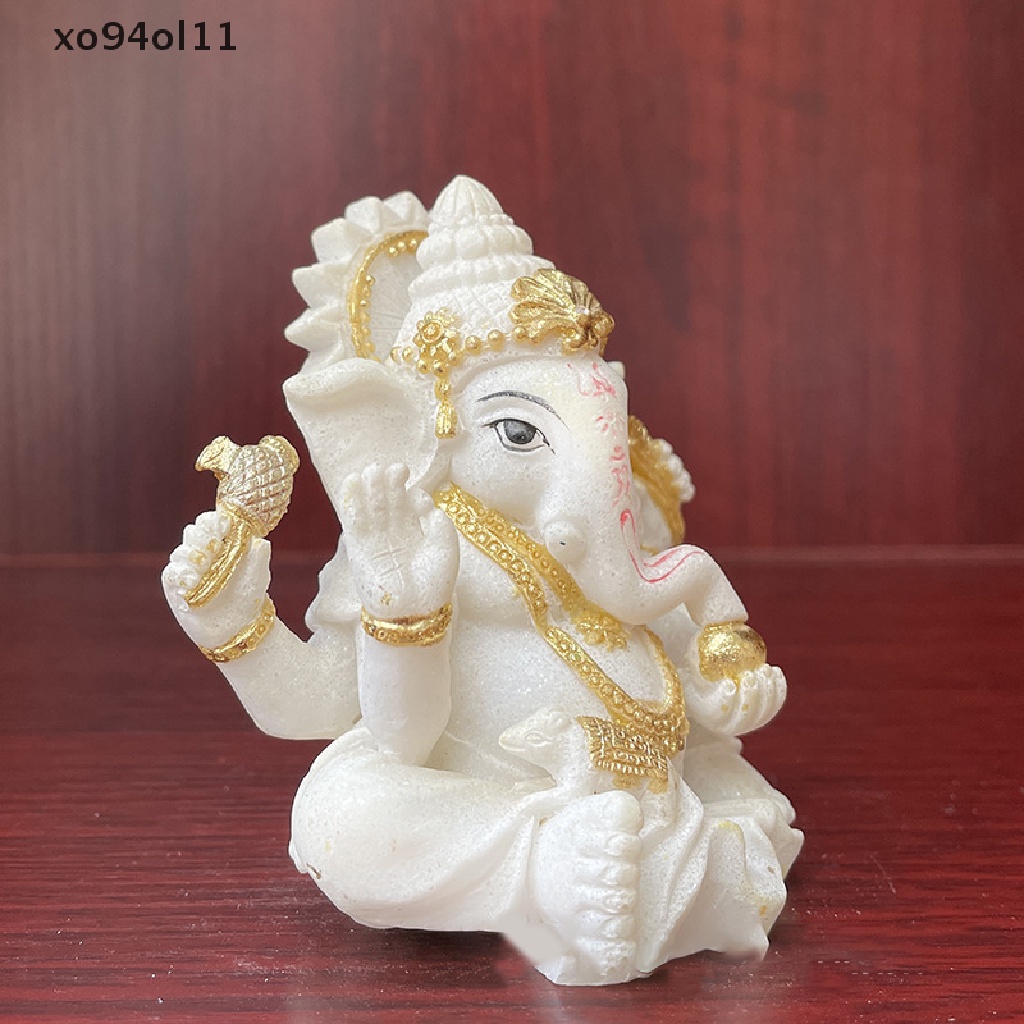 Xo Resin Kreatif Gajah Kecil Dewa Dekorasi Thai Thai Thai India Festival Kantor Rumah Hadiah Ganesha Vintage Ornamen OL