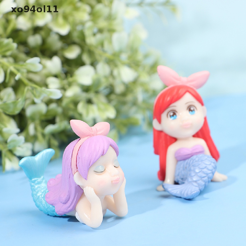 Xo Patung Miniatur Mermaid DIY Bahan Aksesori Mini Fairy Garden Deocration OL