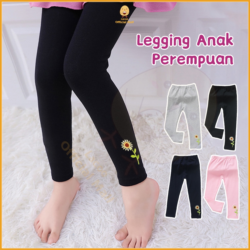 Lacoo Legging bayi anak cewek motif bunga Celana panjang bayi anak perempuan import