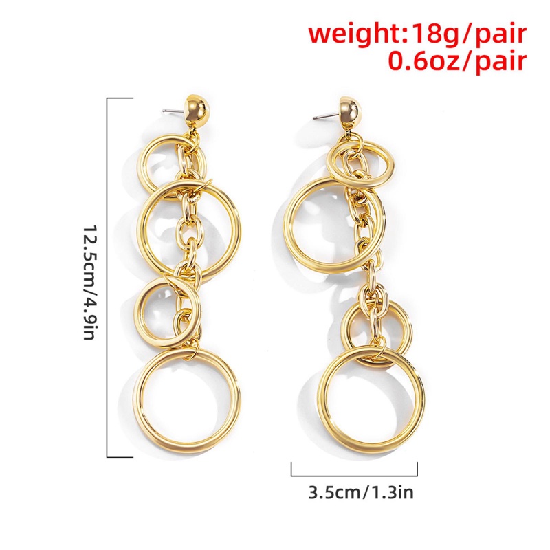 Anting Rumbai Panjang Geometris Fashion Korea Untuk Wanita Kecil Perempuan Desain Fashion Temperamen Earring Ear Ring Jewelry