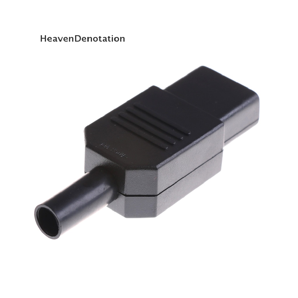 [HeavenDenotation] Soket 3pin Hitam 10A/250V IEC 320c13 Female Plug Rewirable Power Connector HDV