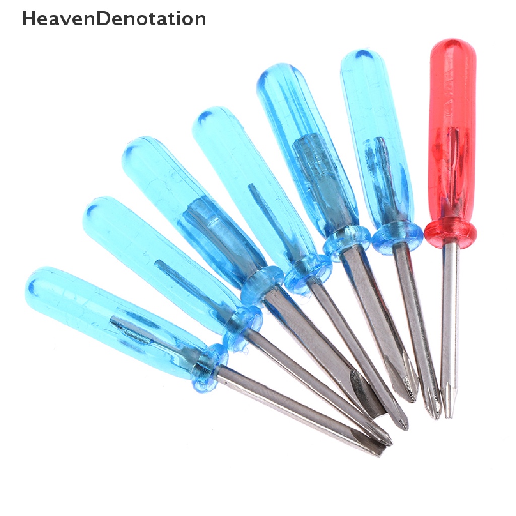 [HeavenDenotation] 7pcs/set Biru 45mm x 3mm Obeng Salib Kecil mini set Alat Perbaikan  Hdv