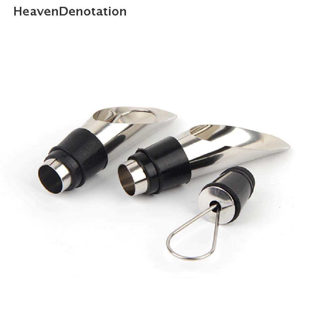 [HeavenDenotation] 2pcs Liquor Spirit Pourer Flow Botol Anggur Tuang Spout Stopper Stainless Steel HDV