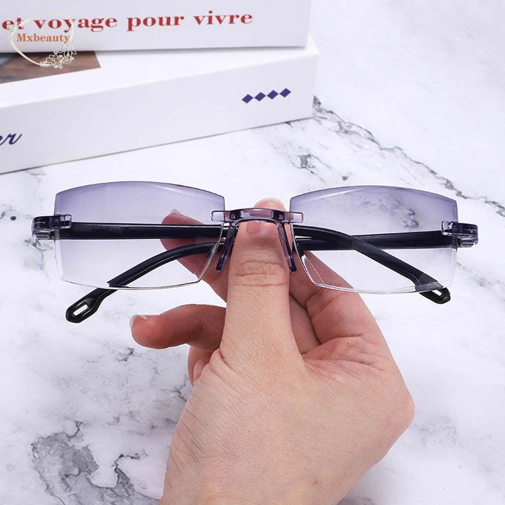 Mxbeauty Kacamata Baca Fashion Metal Resin Optik Anti Radiasi Teh Warna Lensa Pria Reading Glasses