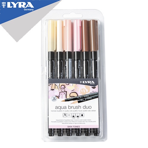 

LYRA Aqua Brush Duo Dual Brush Pen 6 Warna Skin Tone