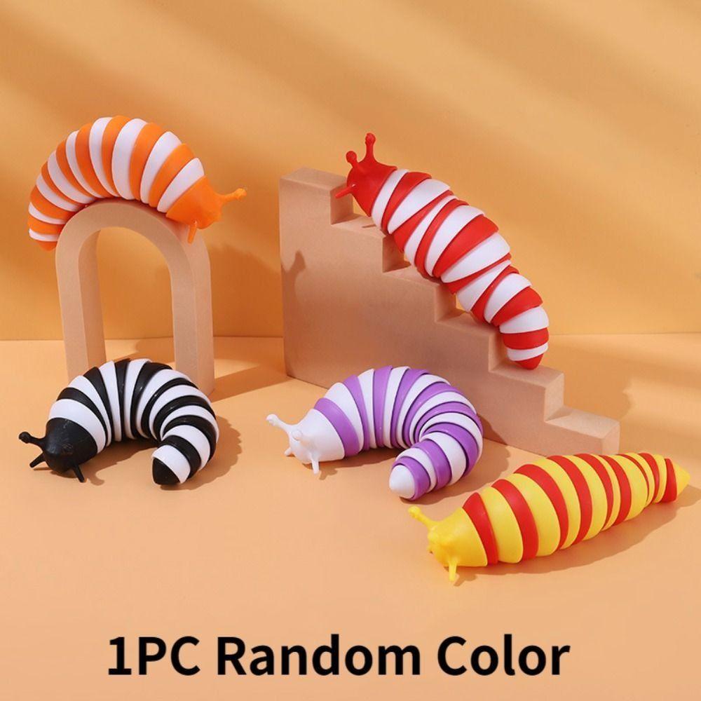 Lanfy 3d Slug Fidget Toy 18cm Aldult Strang Slug Caterpillar Fidget Toys Fleksibel Novelty Fat Brain Slug Articulated