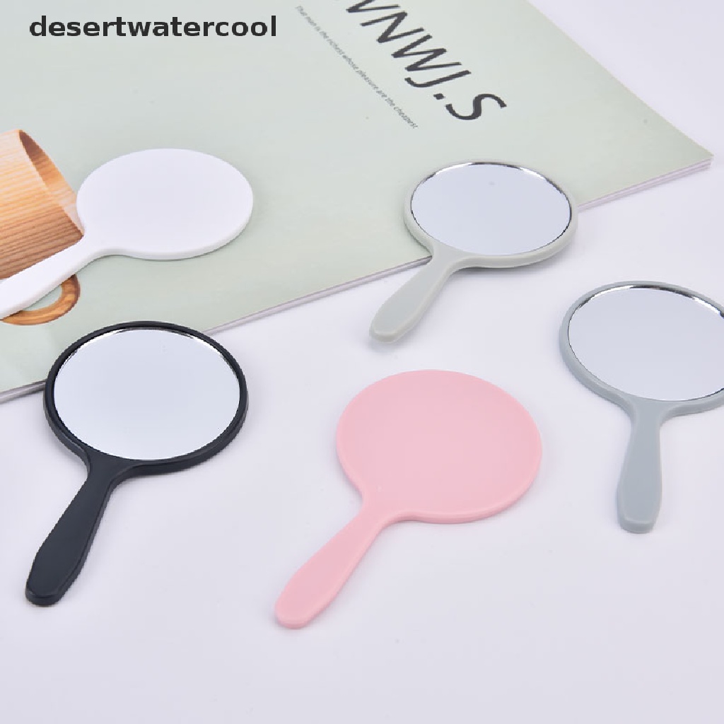 Deid Cermin Rias Genggam Round Vanity Mirror Dengan Handle Hand Mirror Cosmetic Martijn