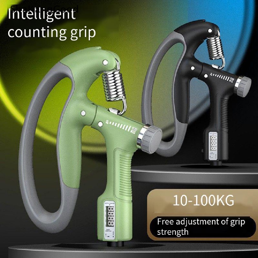 Skid 100kg Adjustable Heavy Grip Fitness Elektronik Counter Hand Grip Pergelangan Tangan Meningkatkan Kekuatan Spring Finger Adjustable SKK