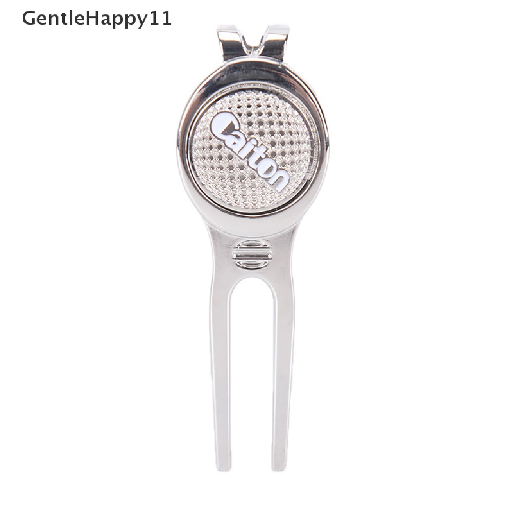 Gentlehappy 1Pcs Alat Reparasi Golf Golf Divot Repair Tool Magnet Dengan Klip Penanda Golf id