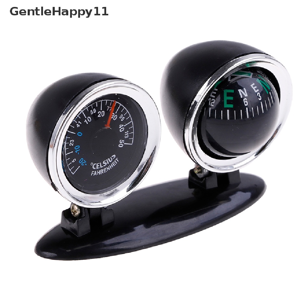 Gentlehappy 2in1 Guide Ball Car Compass Thermometer Hiasan Mobil Arah Dashboard Bola id