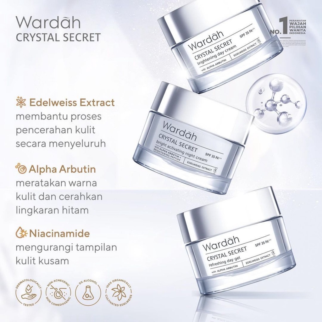 WARDAH Crystal Secret Brightening Day Cream 30g - Amaze_Kosmetik