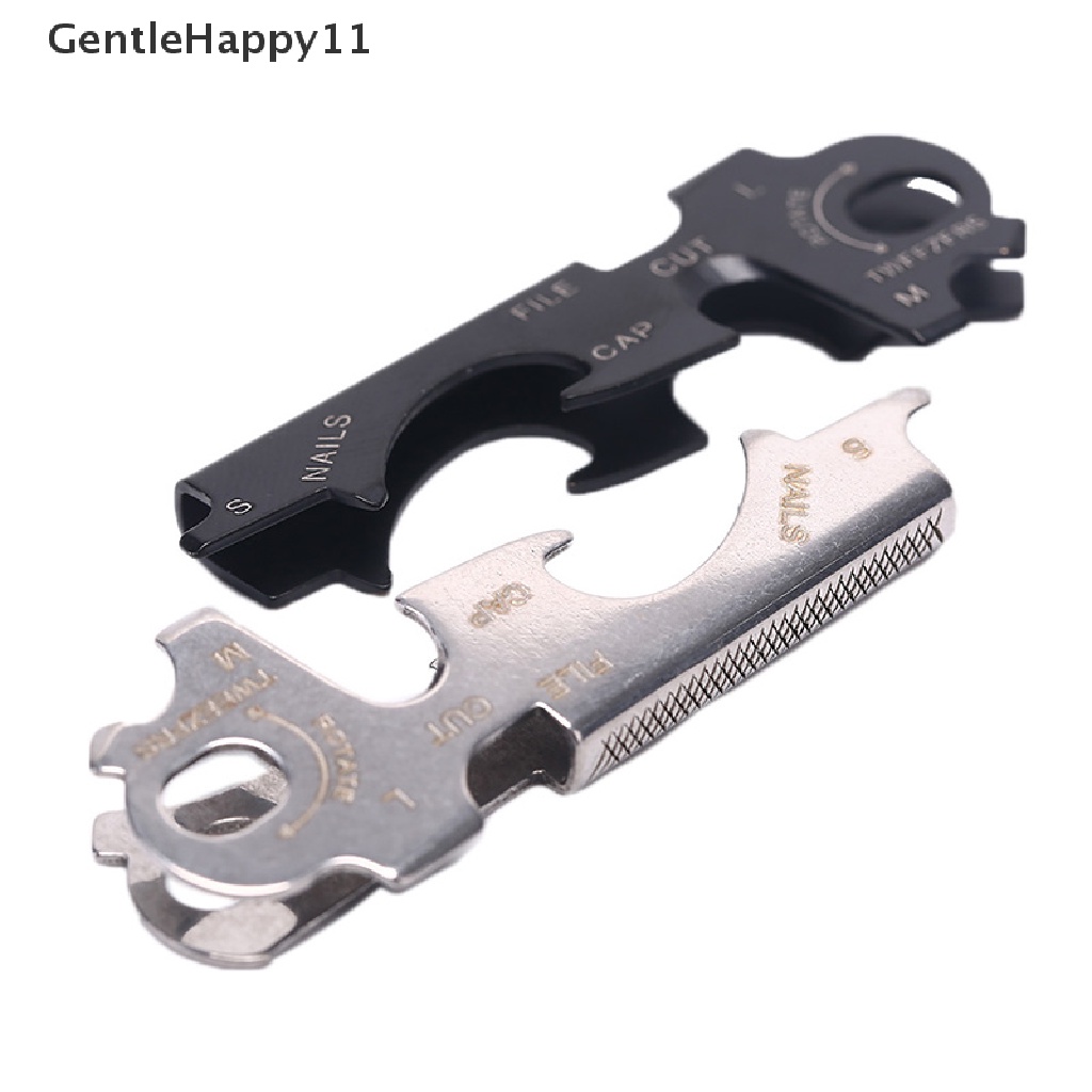 Gentlehappy 8in1 Multitools Gantungan Kunci Stainless Steel Outdoor Survival Tool Gear Gadget id