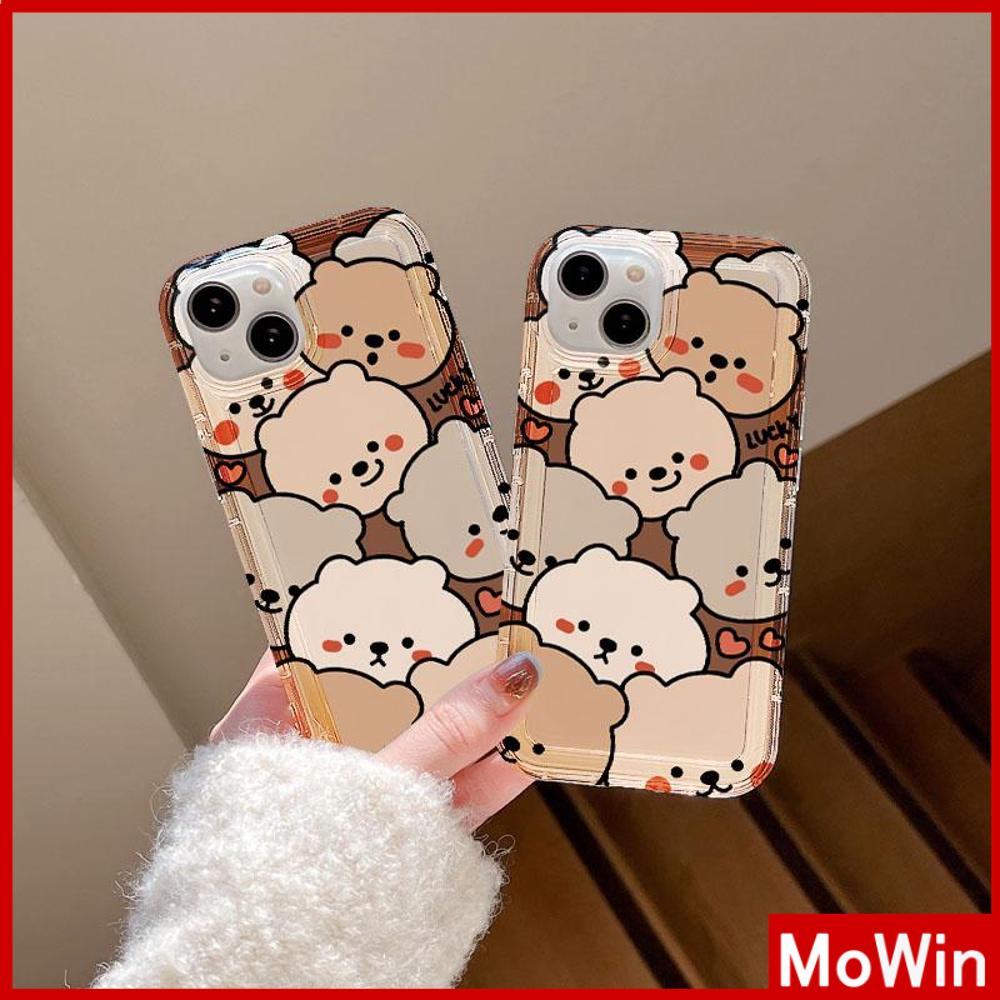 For iPhone 14 Pro Max iPhone Case Clear Case TPU Soft Case Airbag Shockproof Protection Camera Brown Cute Bear Compatible with iPhone 13 Pro Max iPhone 12 Pro Max 11 7Plus 6Plus XR
