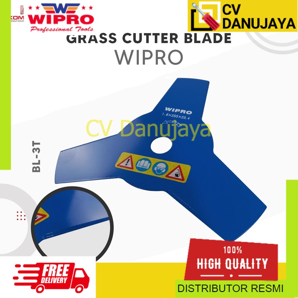 Wipro Mata pisau potong rumput 3T segitiga Grass Cutter Blade BL 3T