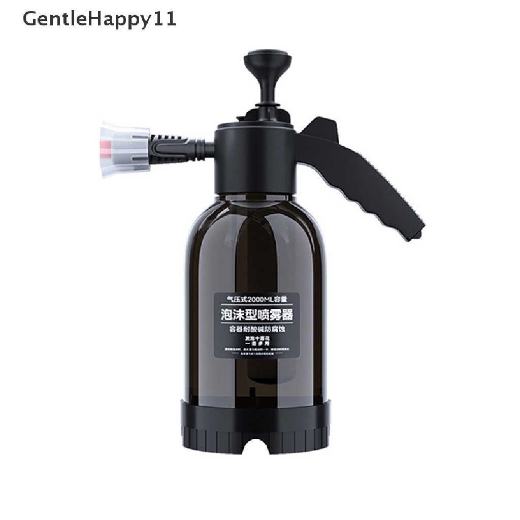Gentlehappy 2L Alat Cuci Mobil Genggam Busa Watering Can Dengan Kunci Saklar Tekanan Udara er id