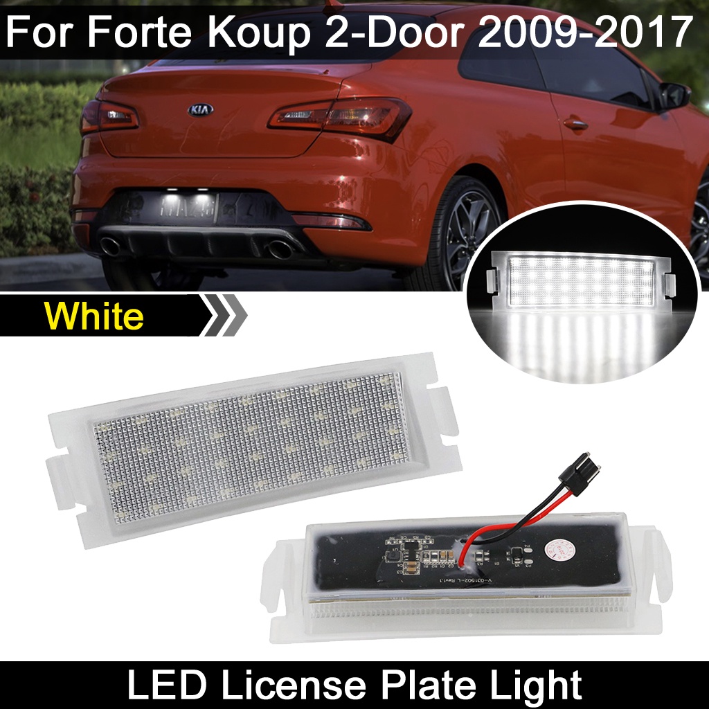 2pcs Lampu Plat Nomor Plat LED Putih Kecerahan Tinggi Lampu Untuk KIA Forte Koup 2009-2017