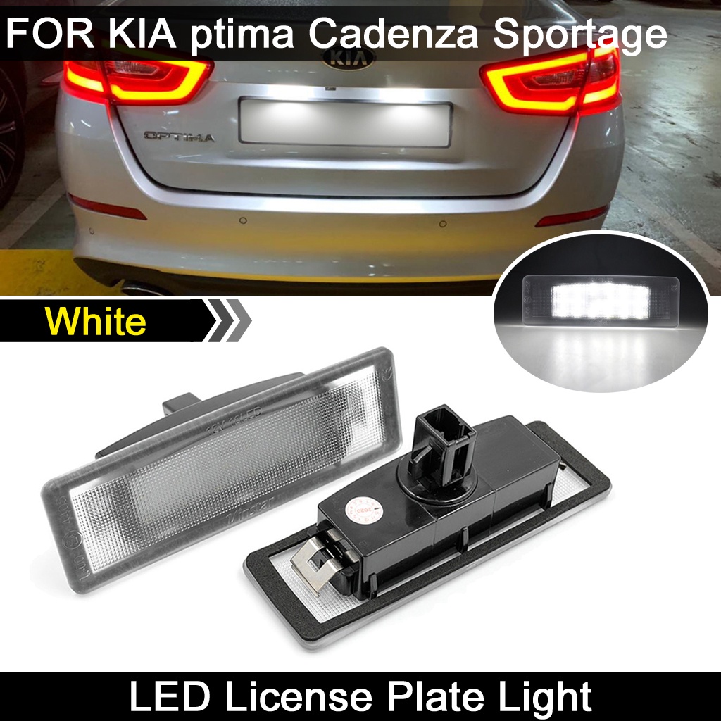 2pcs Lampu Plat Nomor Plat LED Putih Kecerahan Tinggi Lampu Untuk Kia Optima Cadenza Sportage K2 K3 K5