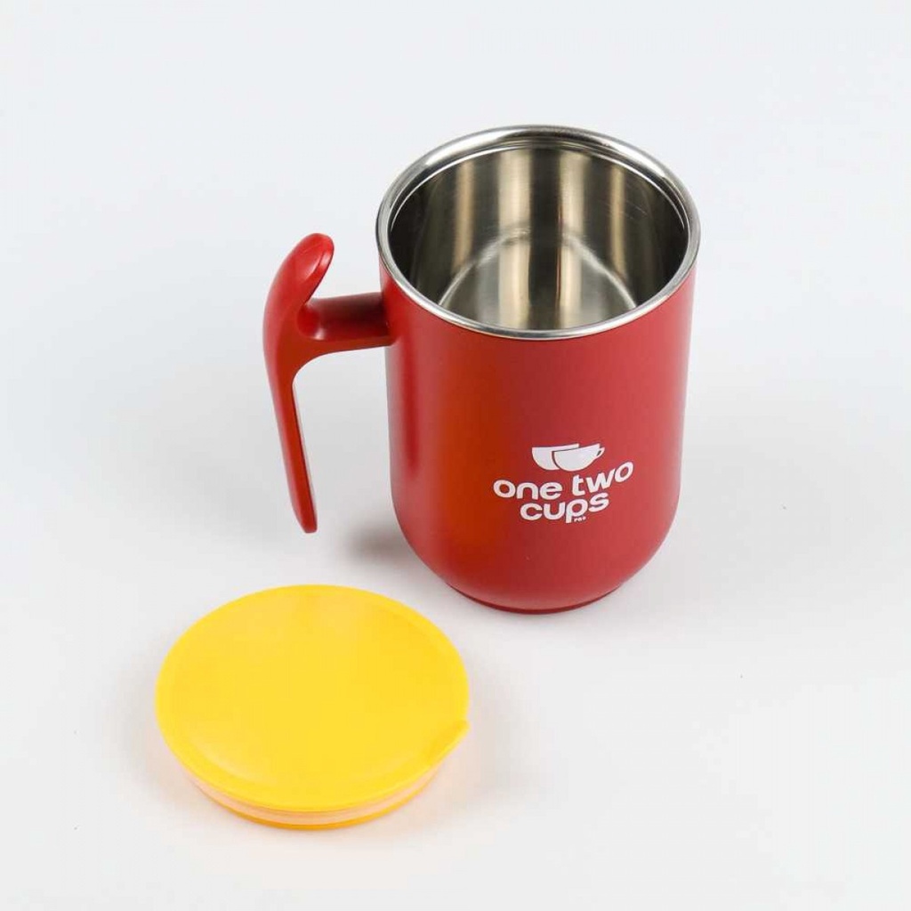 Mug Gelas Cangkir Kopi Teh 2 Layer Stainless Steel Tutup Seal Kedap