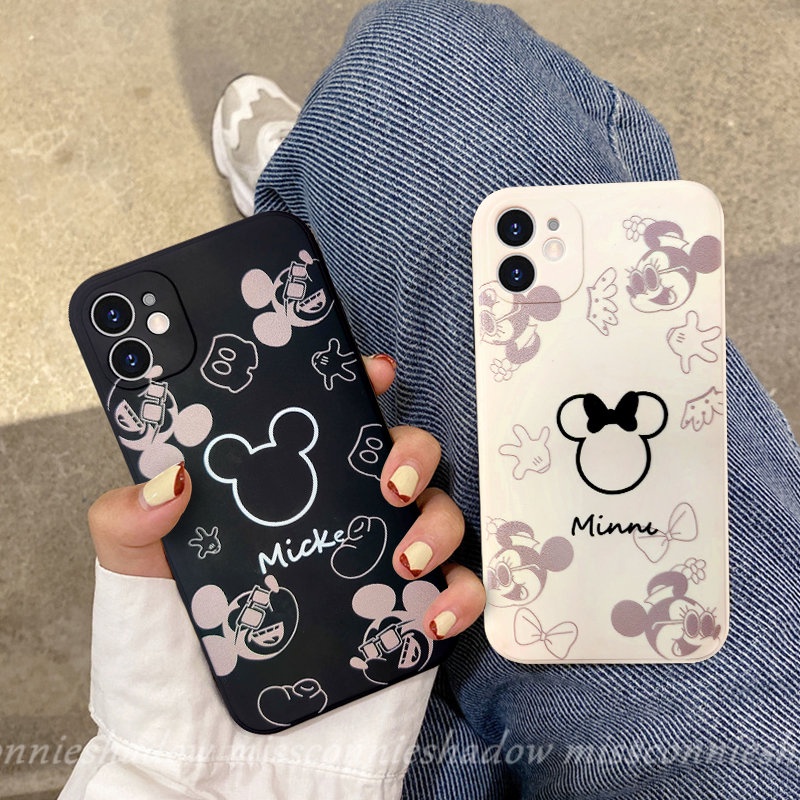 Infinix Hot10 12 11 9 Play Smart5 4 6 Plus Hot 10Lite 11s 20s 11 9 8 12 12i 20 10t 10s Note 11 12pro 12 G96 8 12 2023 Disney Fashion Mickey Minnie Cute Couple Soft TPU Cover Belakang