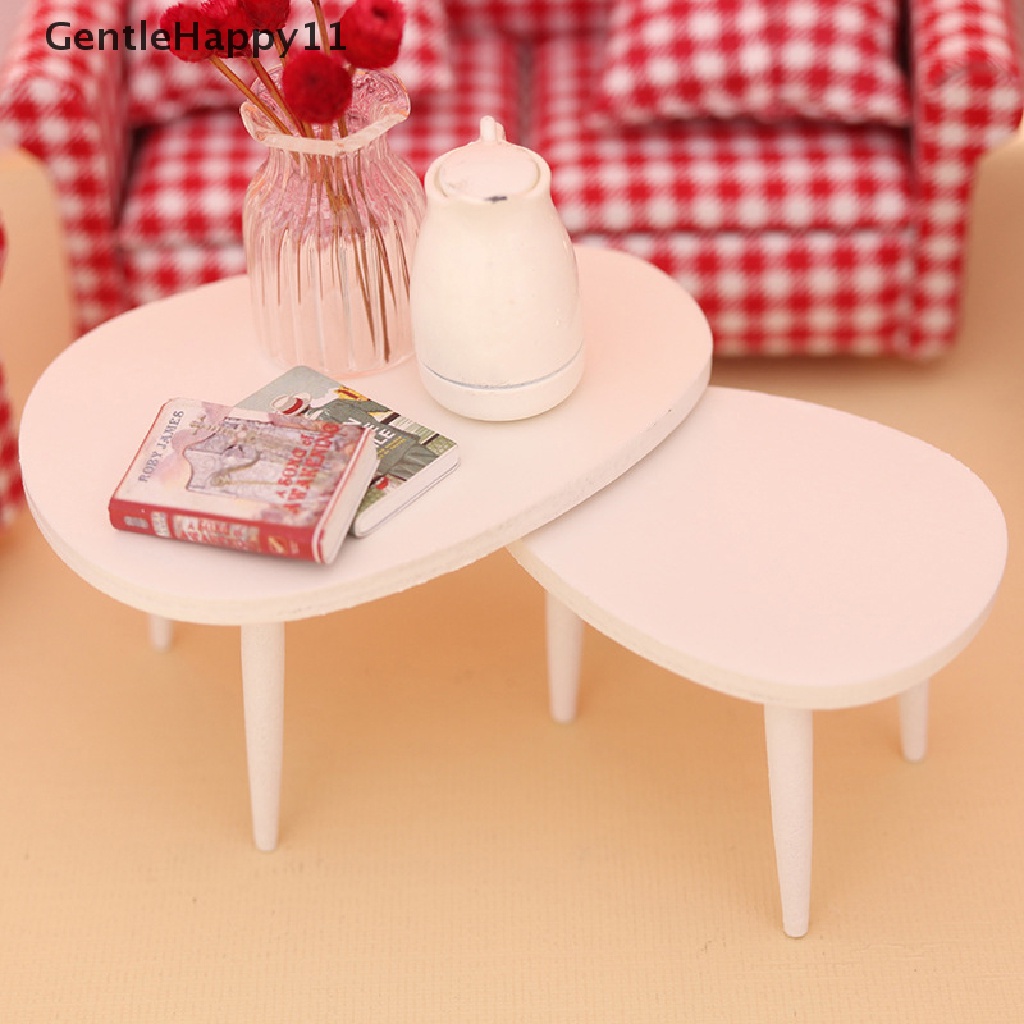 Gentlehappy 1: 12rumah Boneka Meja Mini Segitiga Coffee Table Meja Komputer Furniture DecorToy id