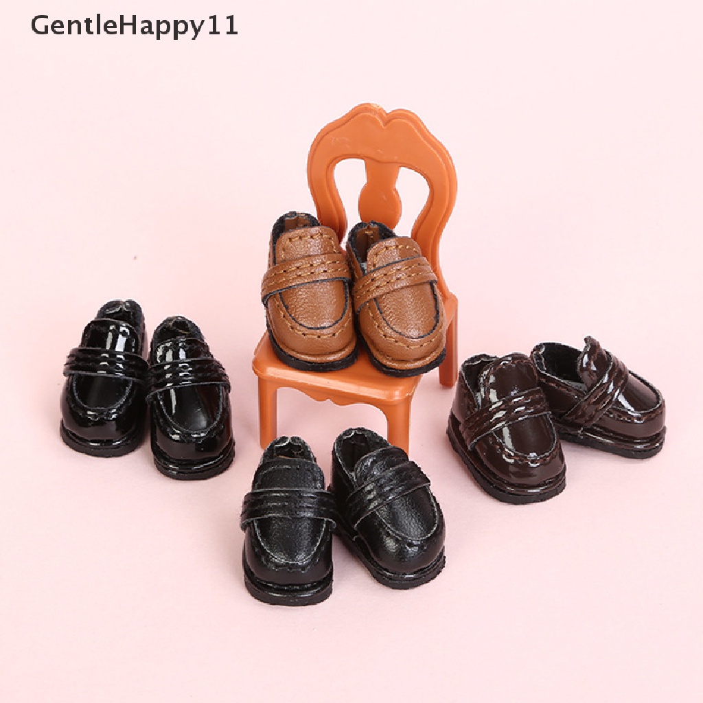 Gentlehappy 1pasang 1: 12 BJD Sepatu Boneka OB11 Sepatu Boneka Kulit Sepatu Seragam Mini Sepatu Siswa Boneka Dekorasi Aksesoris id