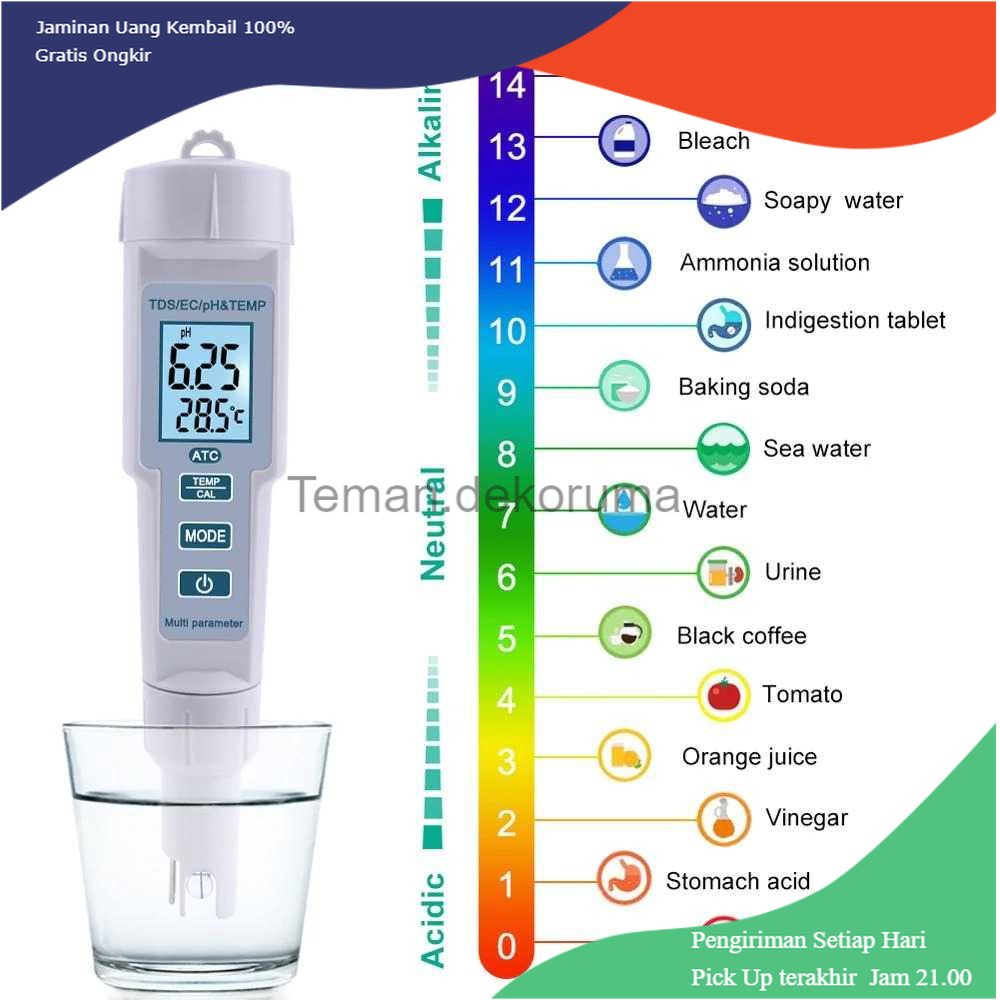 TD - RTG Yieryi Alat Ukur Kualitas Air 3 in 1 PH TDS Temperature Meter Tester - PH686