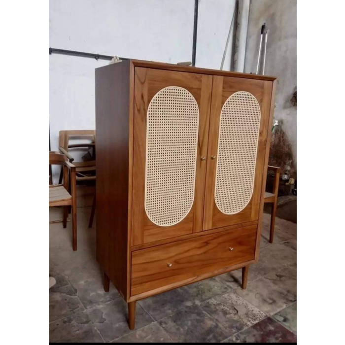 Lemari Baju Anak/Cabinet Storage/ Lemari untuk Kost - Natural